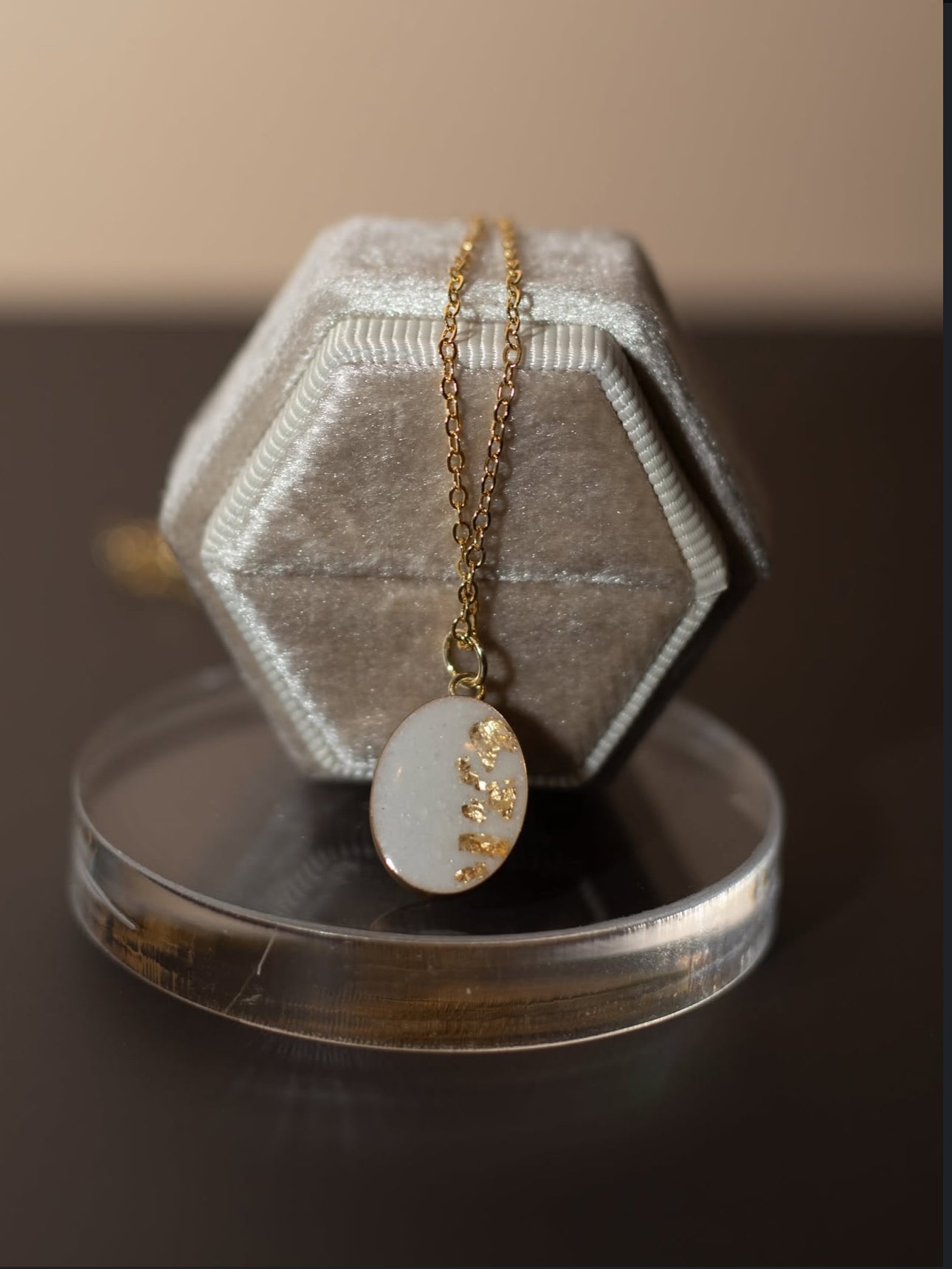Gold Oval Necklace